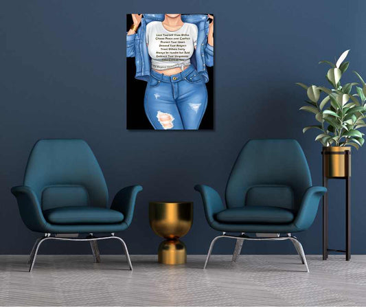 Love Yourself from Within Aluminum Wall Art