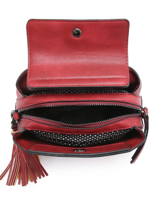 small crossbody bag triple multipockets