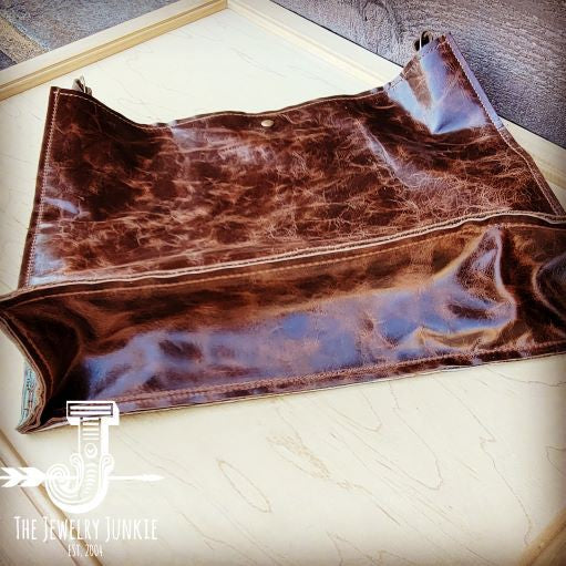 Large Box Handbag w/ Gilded Cowboy Accent