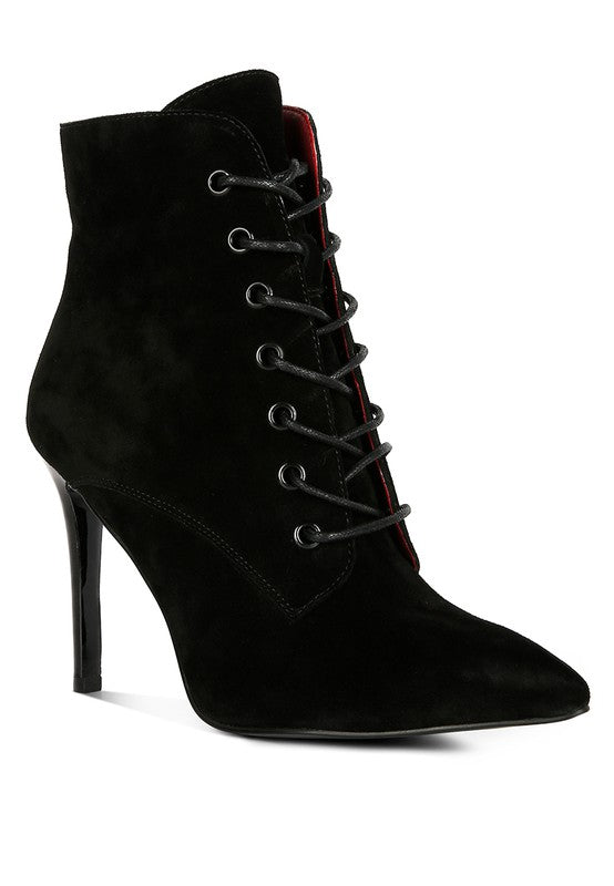 SULFUR Suede Leather Stiletto Ankle Boot