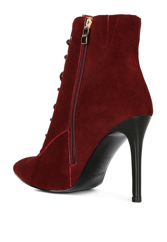 SULFUR Suede Leather Stiletto Ankle Boot