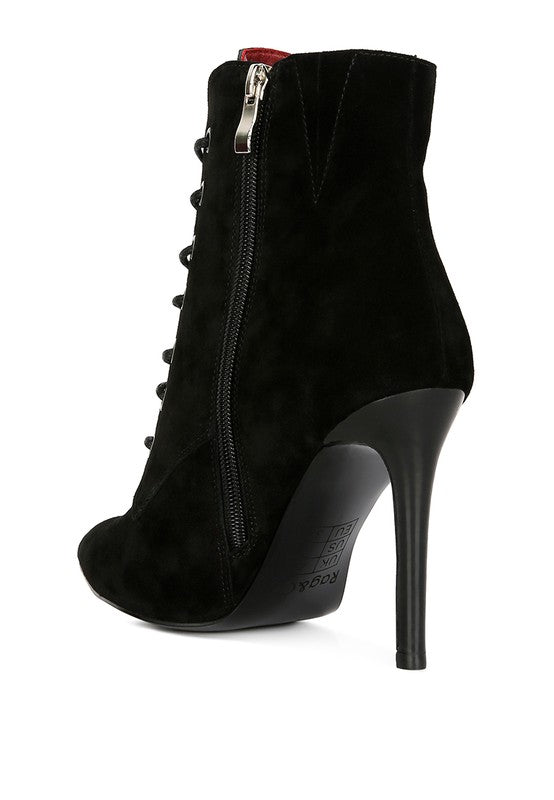 SULFUR Suede Leather Stiletto Ankle Boot