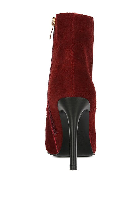 SULFUR Suede Leather Stiletto Ankle Boot