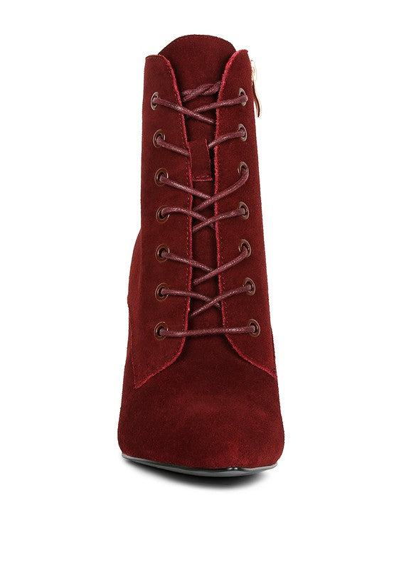 SULFUR Suede Leather Stiletto Ankle Boot