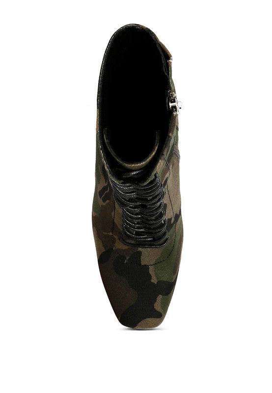 WYNDHAM Lace Up Leather Ankle Boots