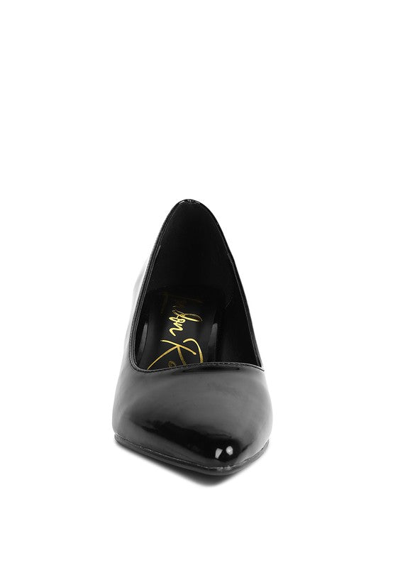 Zaila Metallic Accent Block Heel Pumps