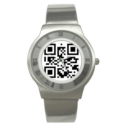 QRables Custom QR Code Stainless Steel Watch