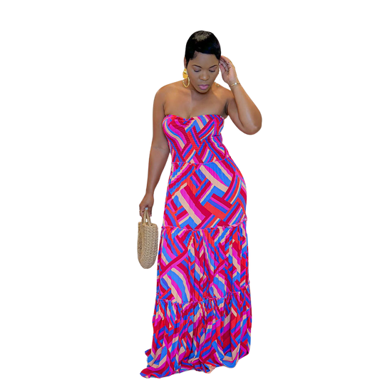 Poppin' Bold Sleeveless Sundress