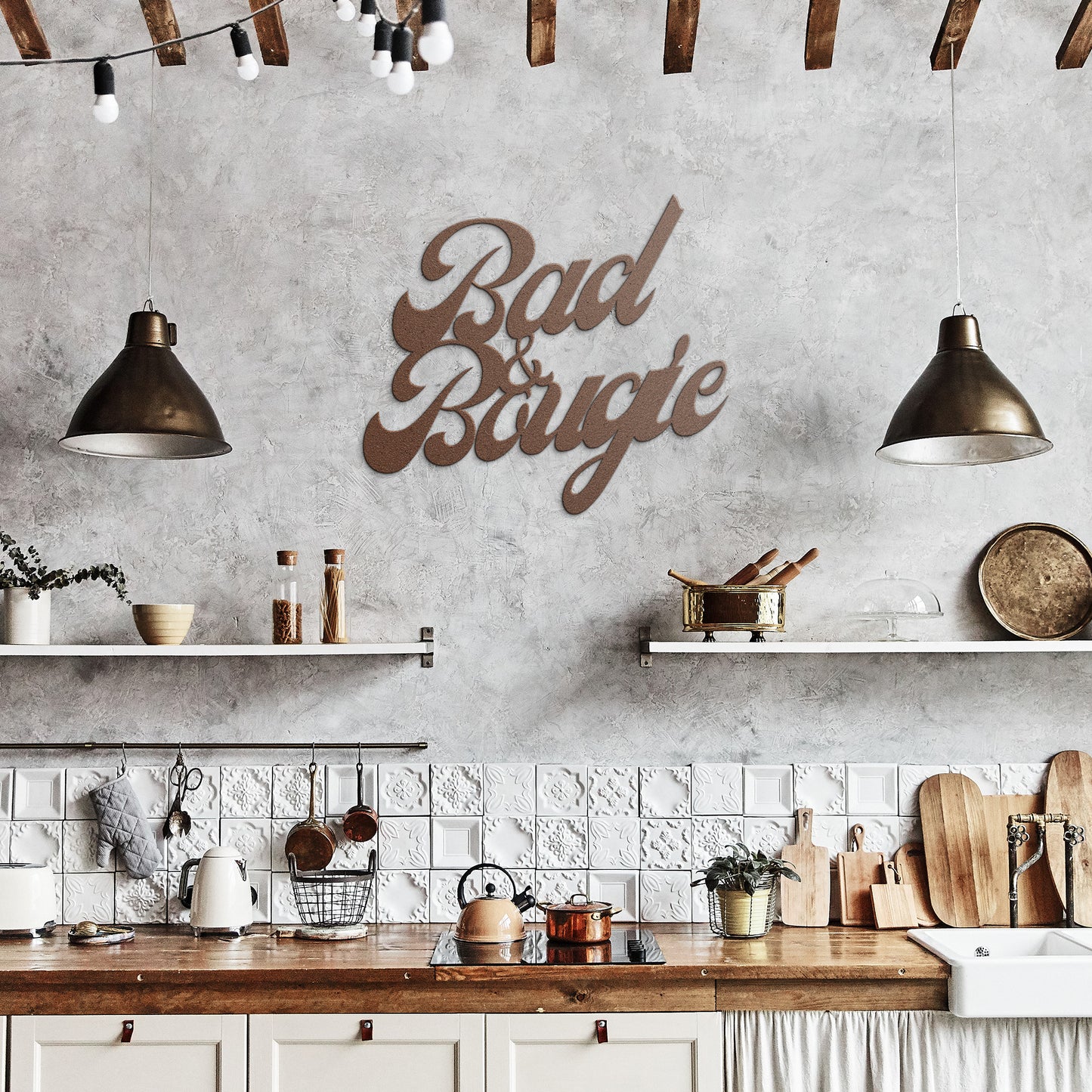 Bad 'n Bougie Metal Wall Art