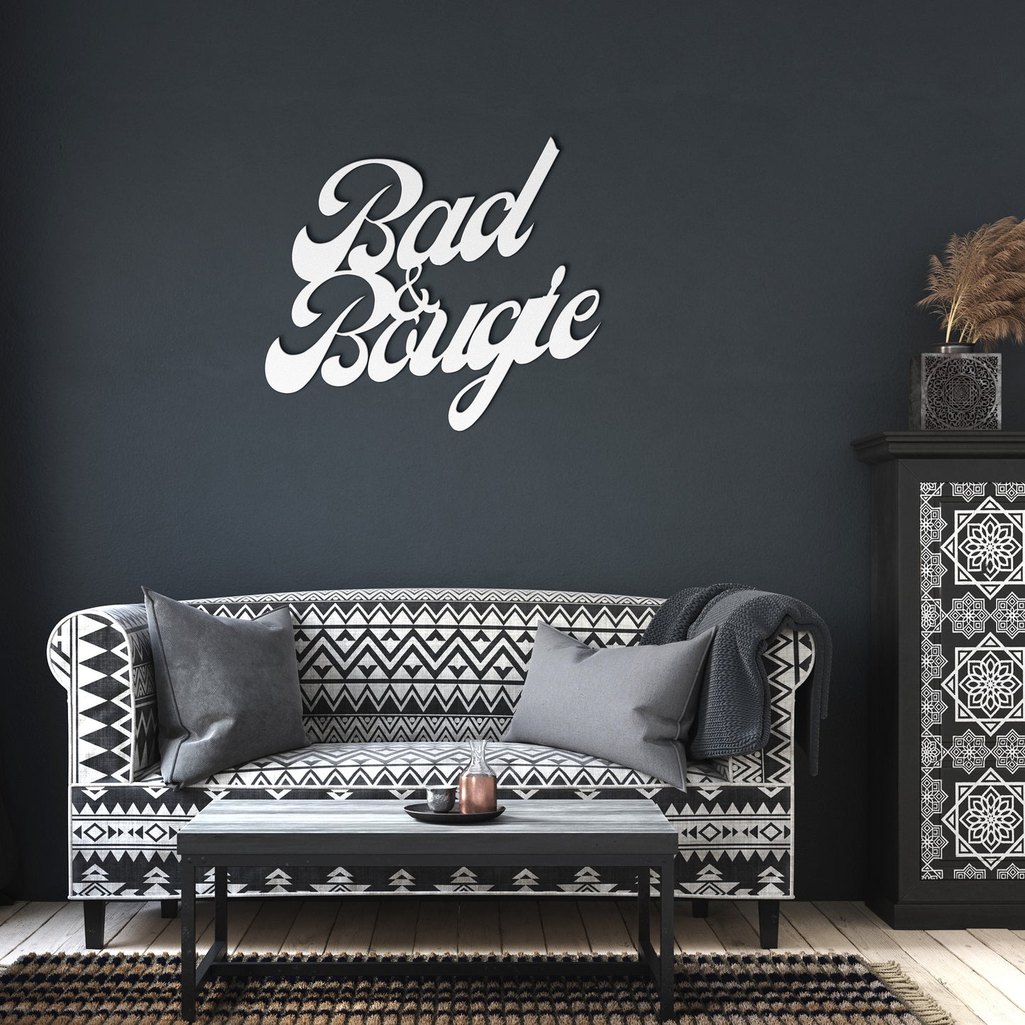 Bad 'n Bougie Metal Wall Art