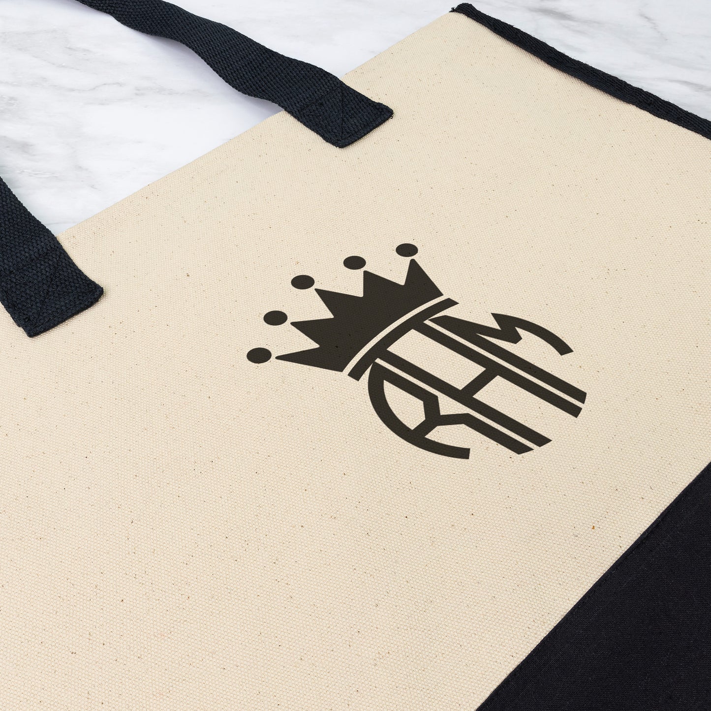 Crown Custom Monogram Tote Bag 100% Cotton Canvas Must-Have Personalized Tote Bag, Carry-on Bag, Mother's Day Gift, Beach Bag, Bridesmaid Bag, Gift for Her