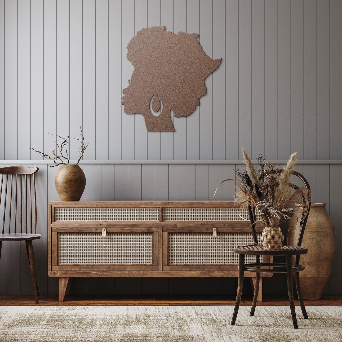 HER Fro Africa Metal Wall Art