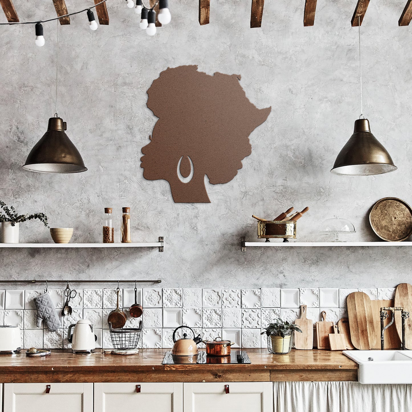 HER Fro Africa Metal Wall Art