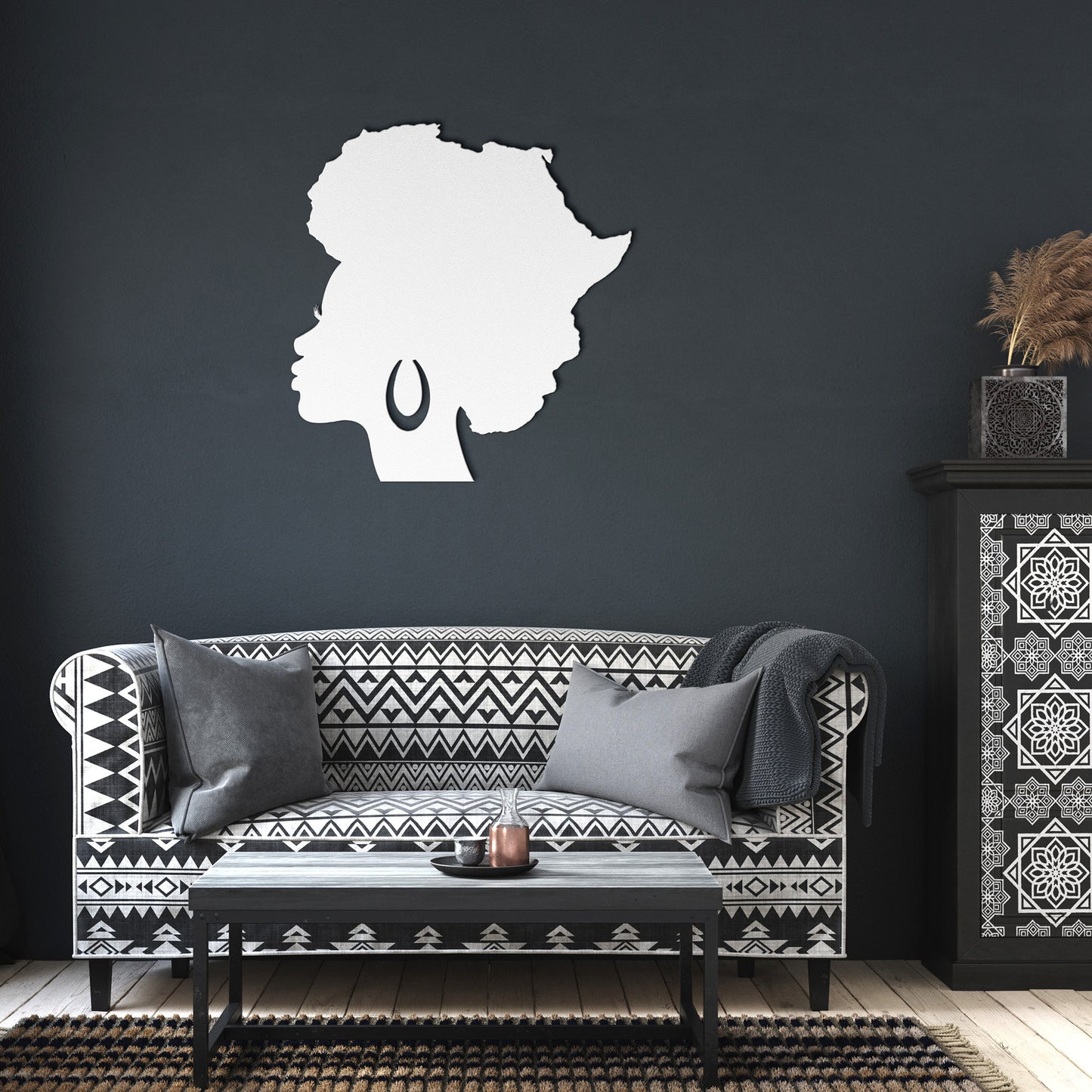 HER Fro Africa Metal Wall Art