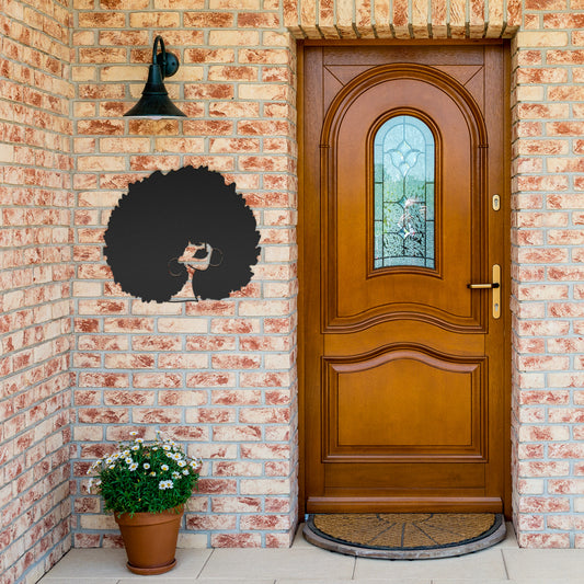 Her 'Fro Metal Wall Art