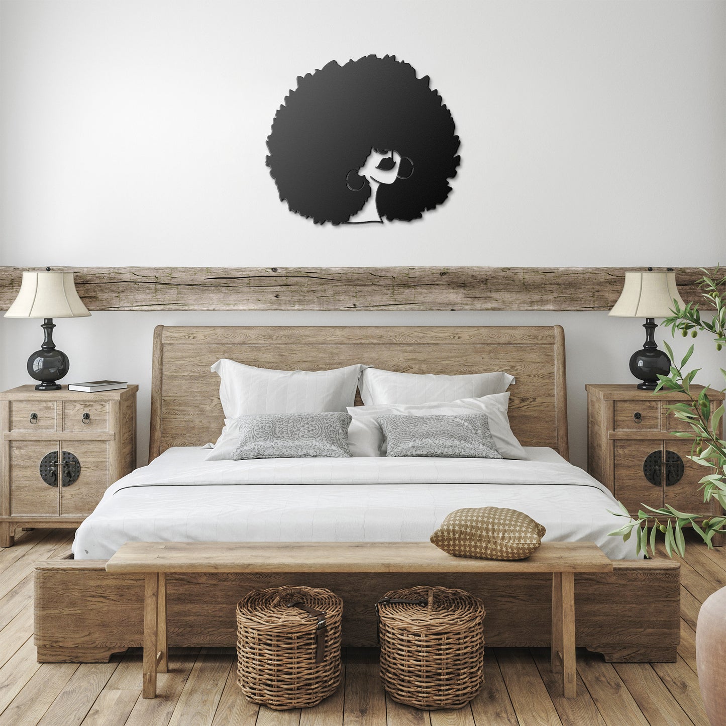 Her 'Fro Metal Wall Art