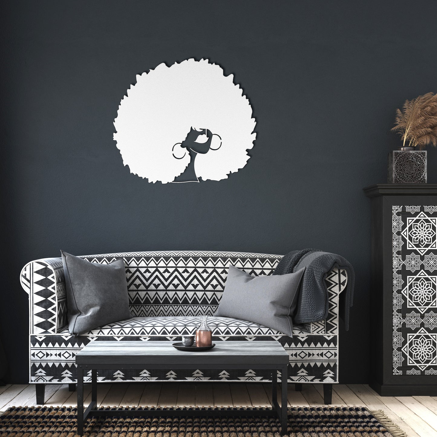 Her 'Fro Metal Wall Art