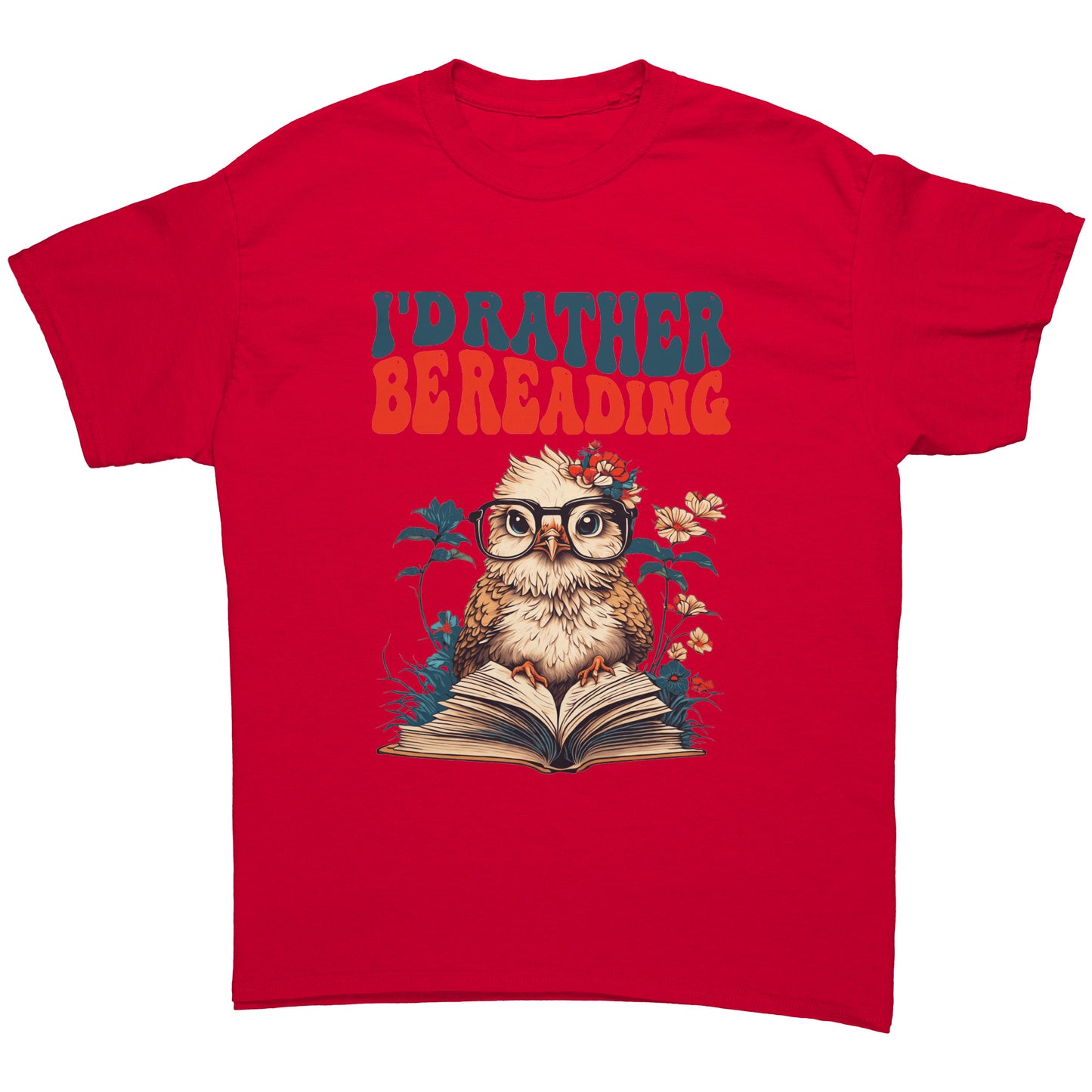 I'd Rather Be Reading Cute Owl with Glasses Tee