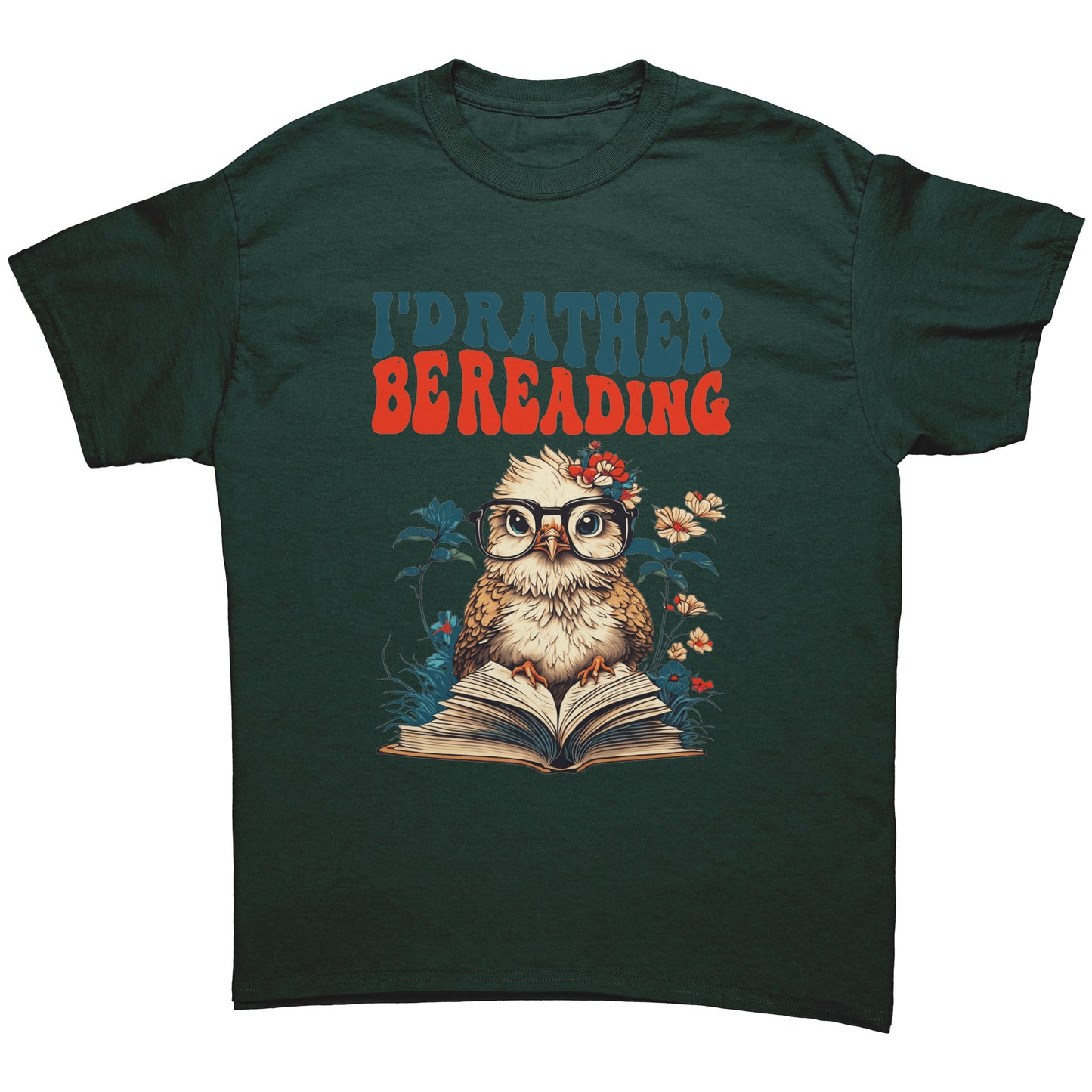 I'd Rather Be Reading Cute Owl with Glasses Tee