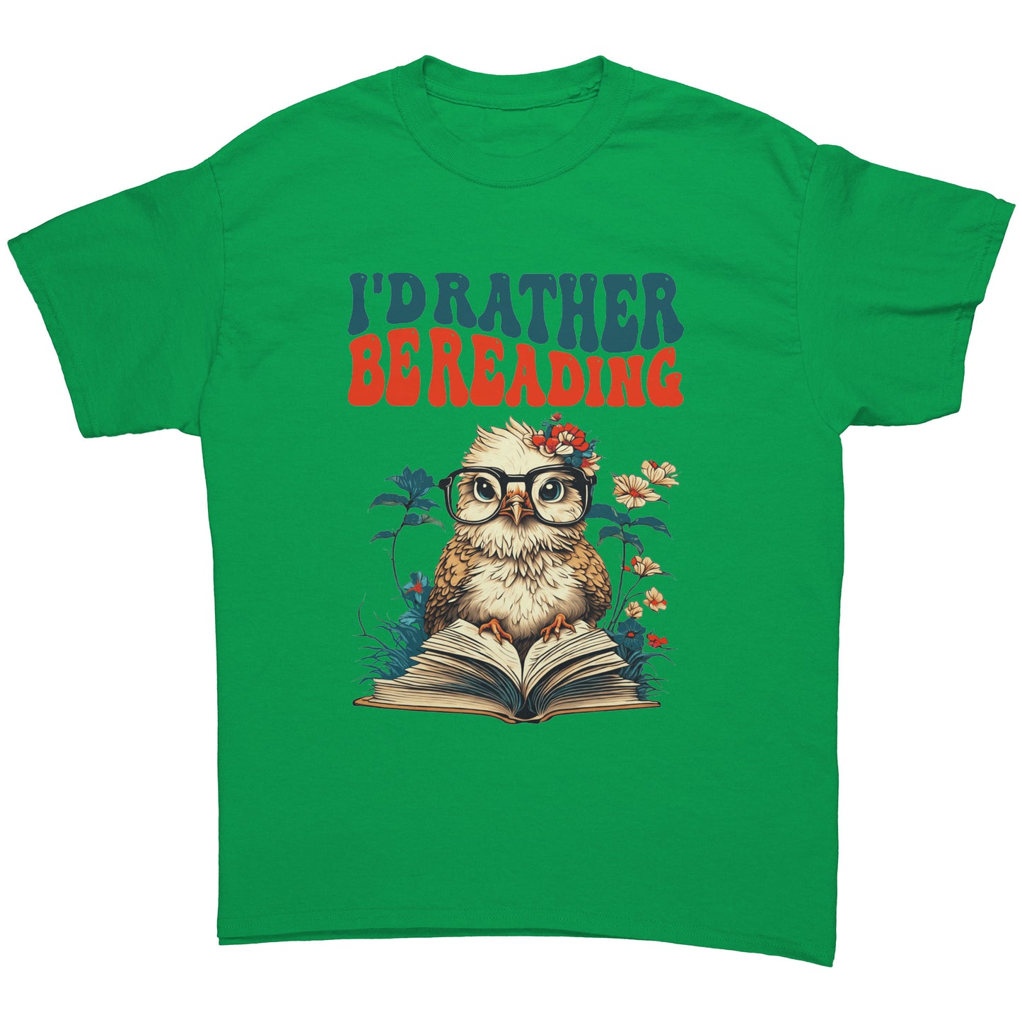 I'd Rather Be Reading Cute Owl with Glasses Tee