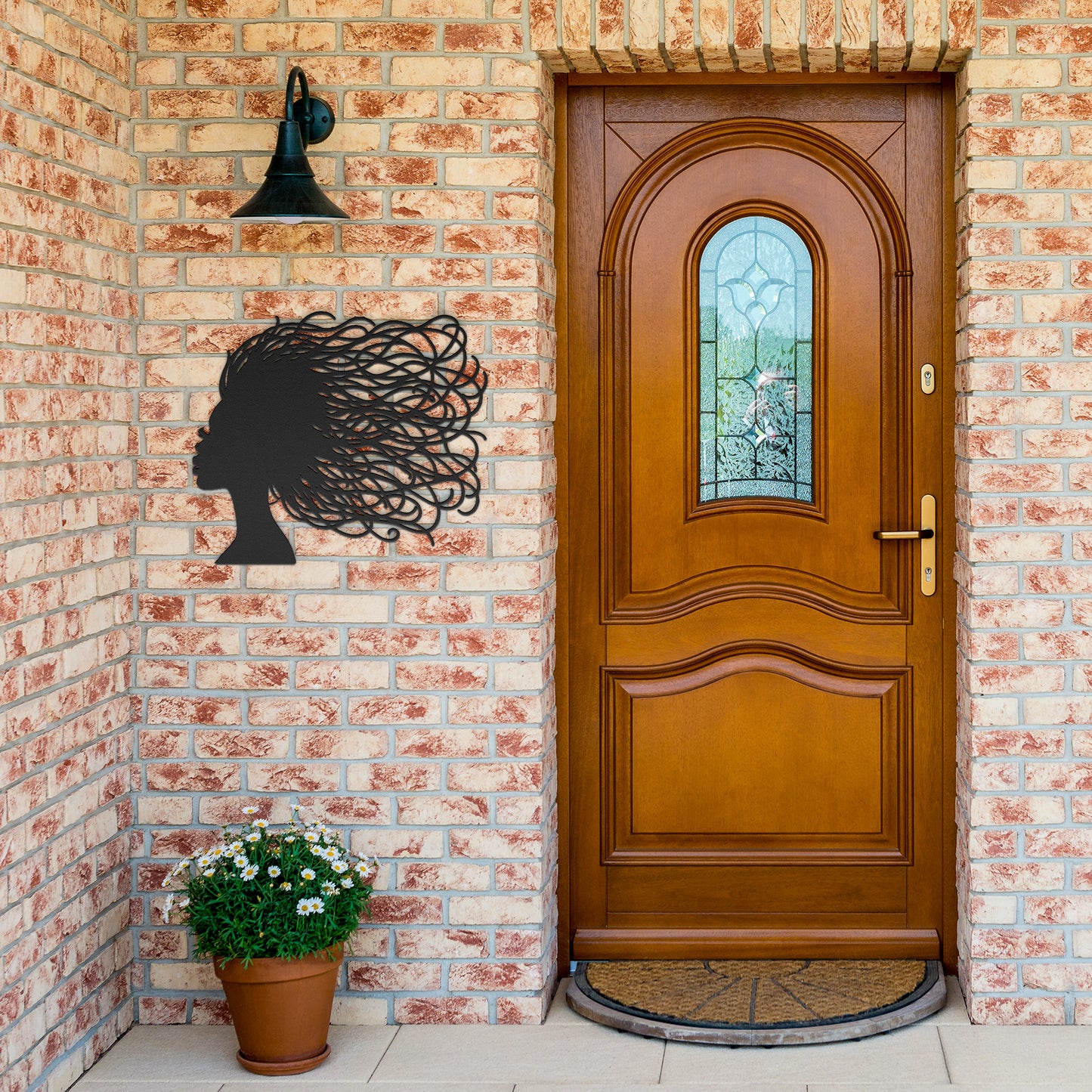 LocTress African American Woman Metal Wall Art Decor