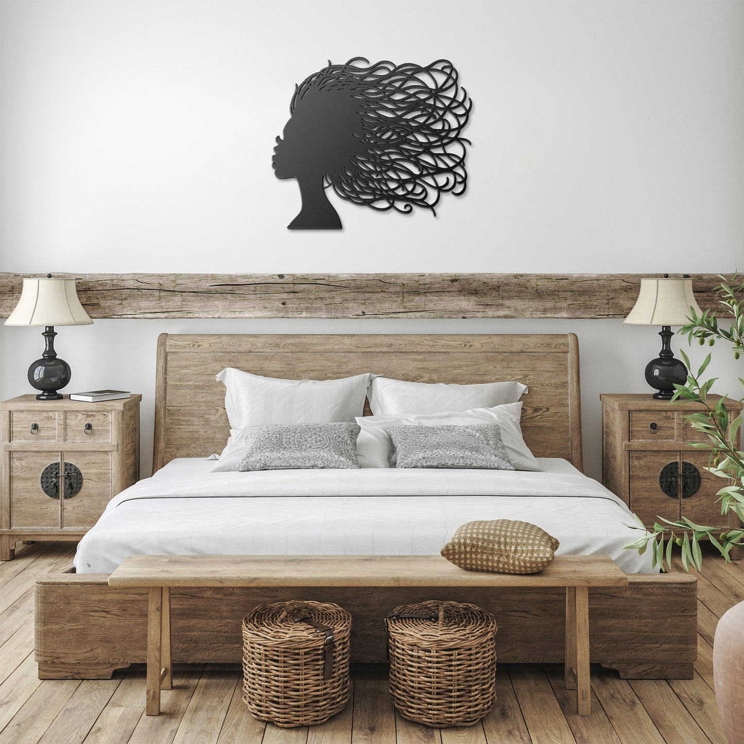 LocTress African American Woman Metal Wall Art Decor