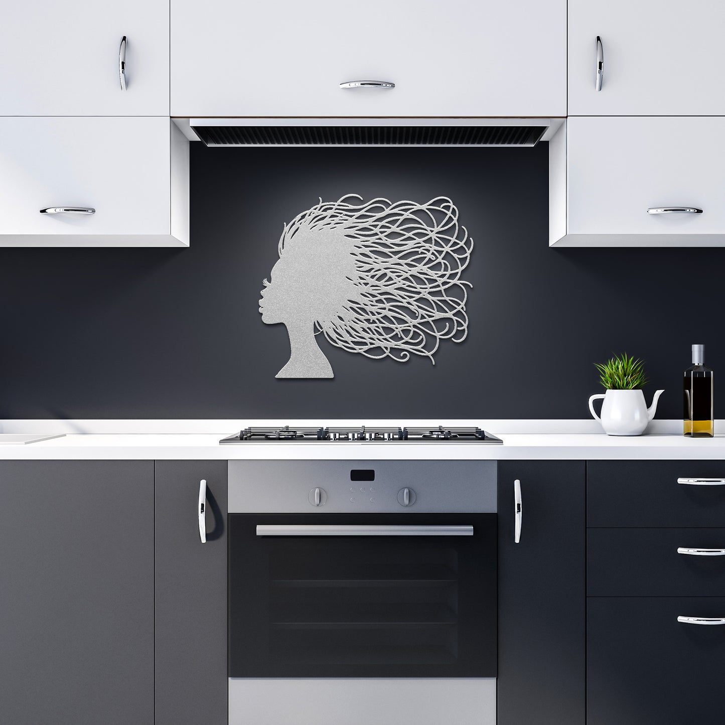 LocTress African American Woman Metal Wall Art Decor