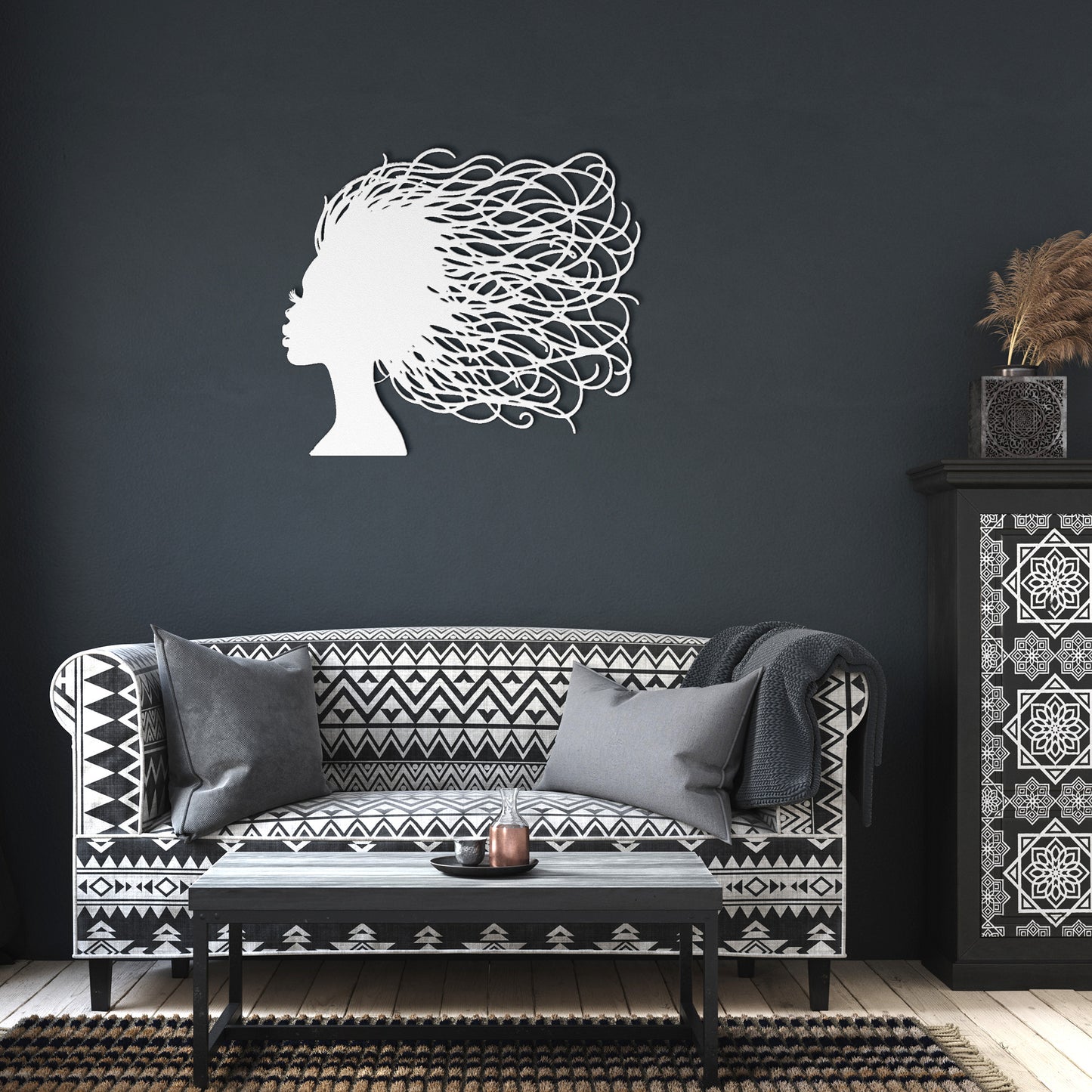 LocTress African American Woman Metal Wall Art Decor