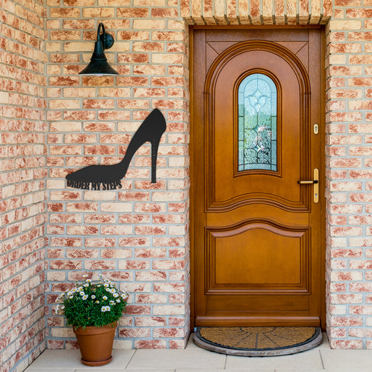 Order My Steps High-Heel Stiletto Psalm Scripture Metal Wall Art