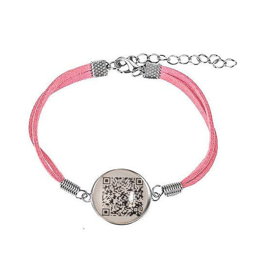 Custom QR Code Color Fabric Bangle Bracelet (Patent Pending)