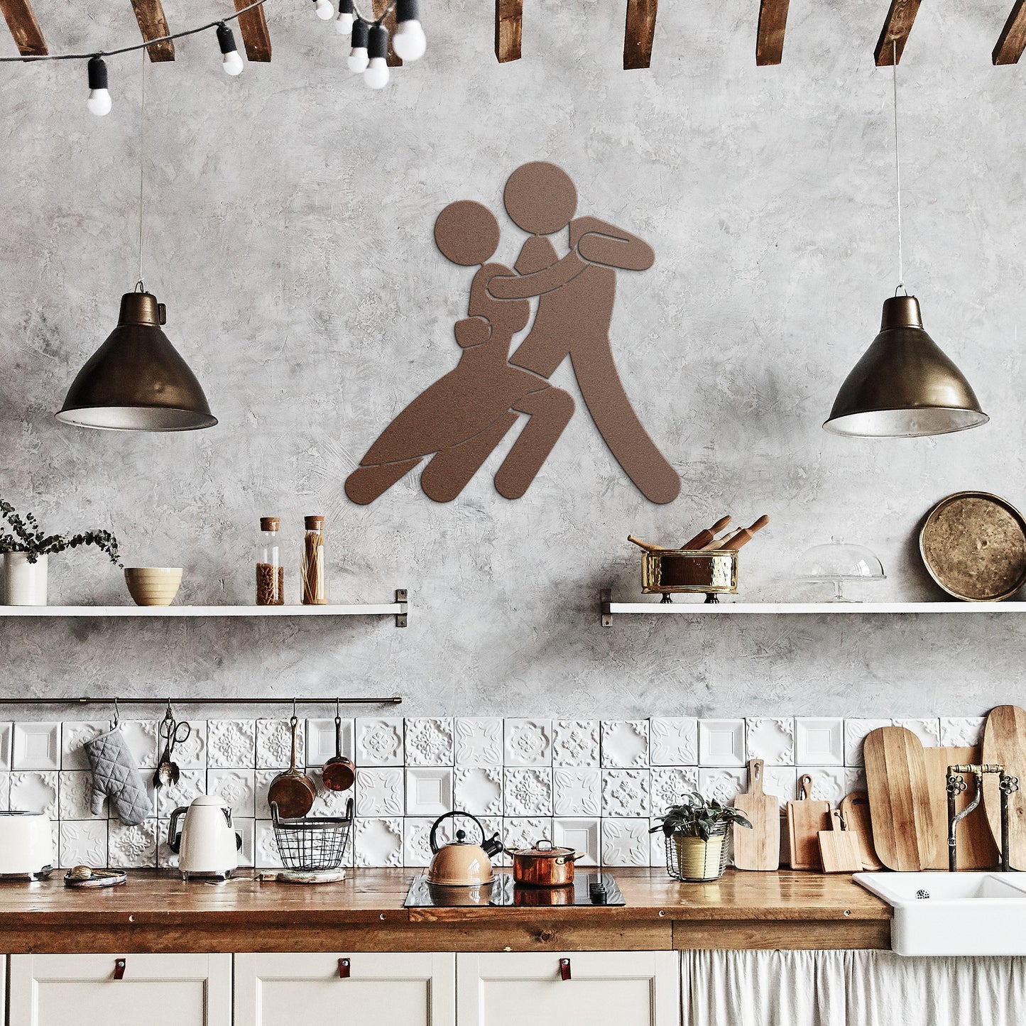 The Dancing Couple Metal Wall Art