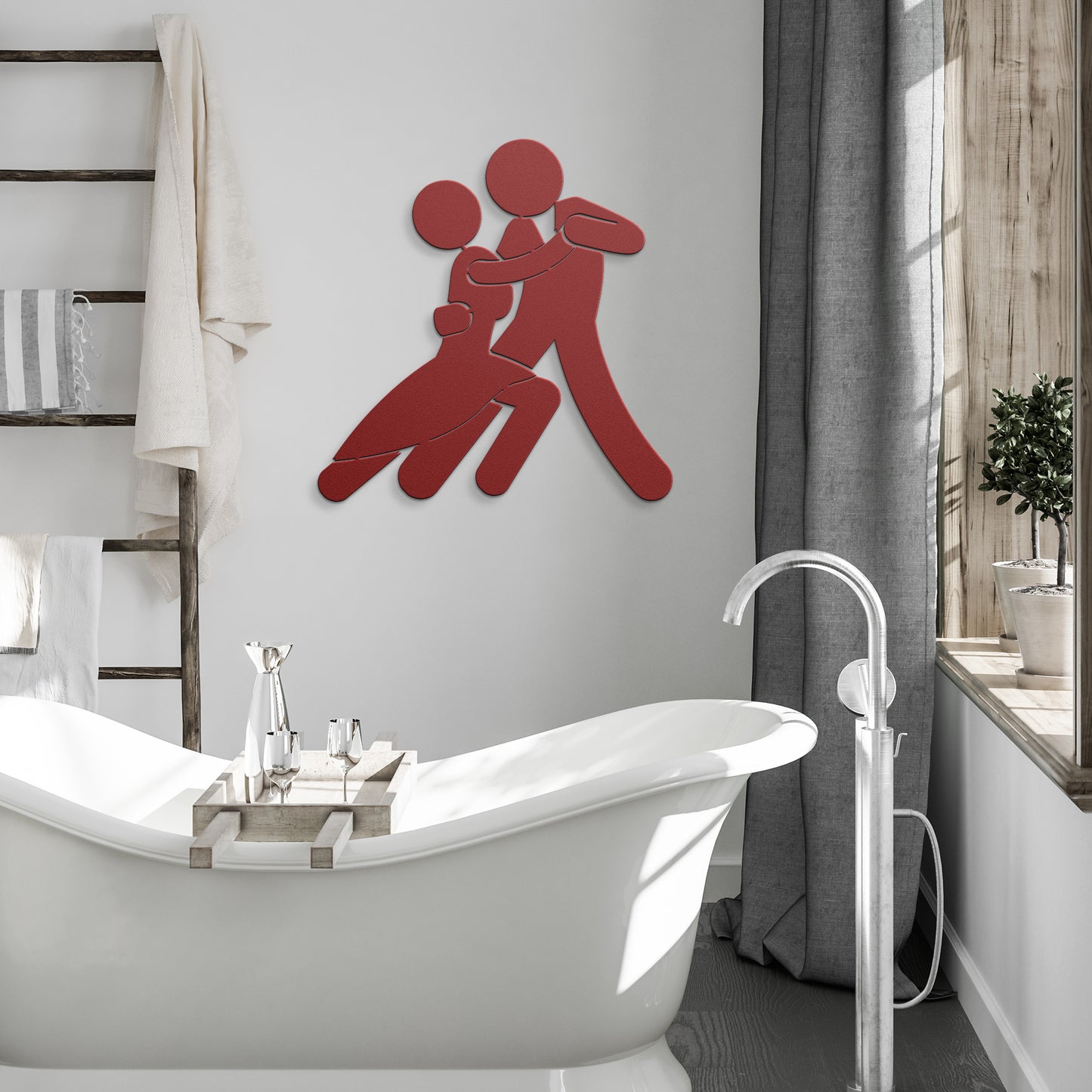 The Dancing Couple Metal Wall Art