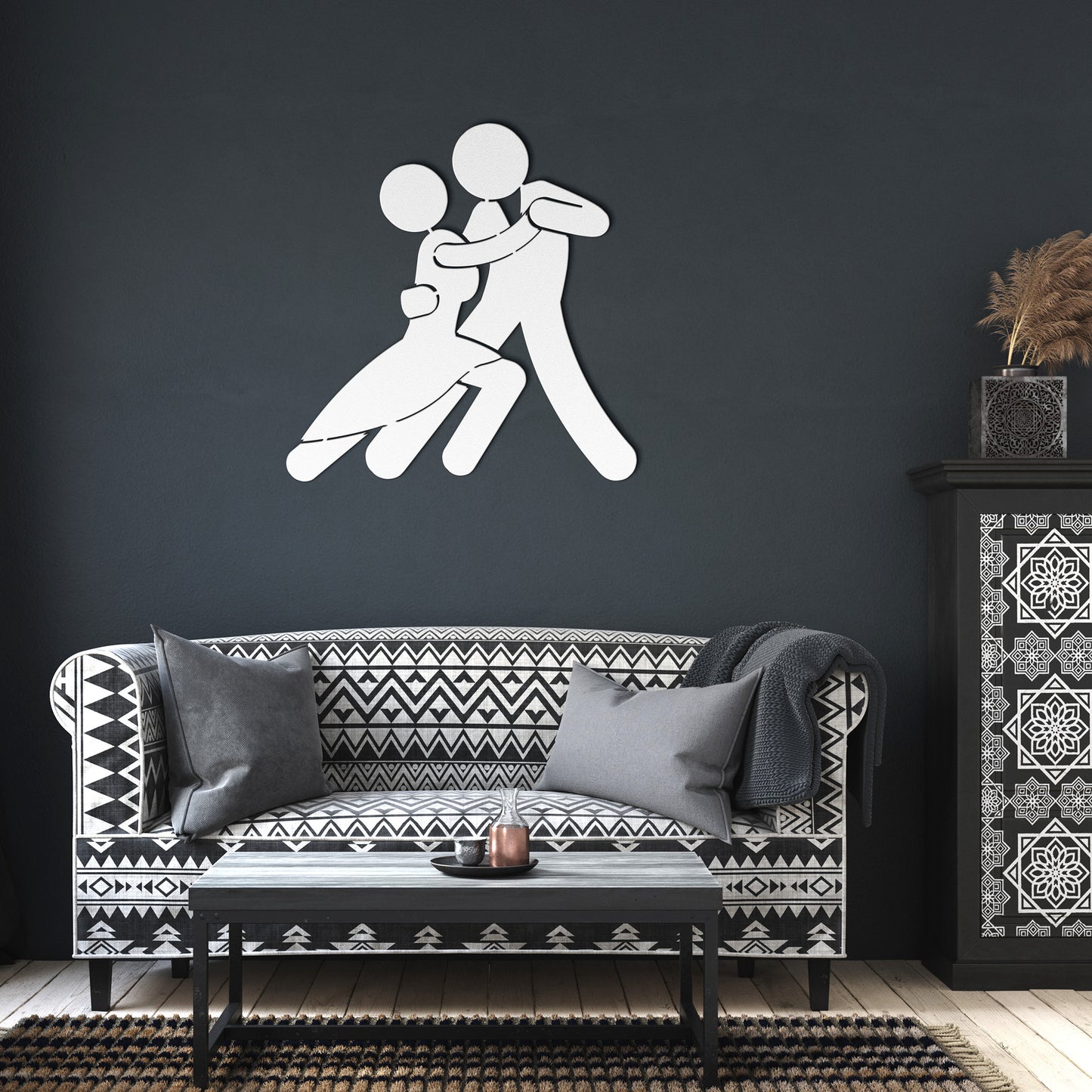 The Dancing Couple Metal Wall Art