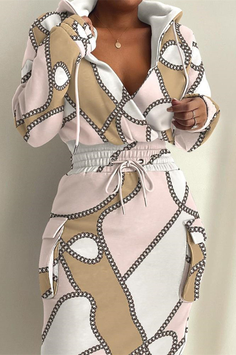 She Cute Hooded Sweatshirt Dress