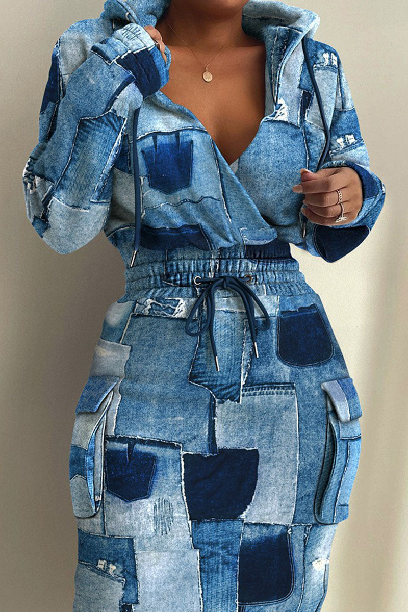 She Cute Hooded Sweatshirt Dress