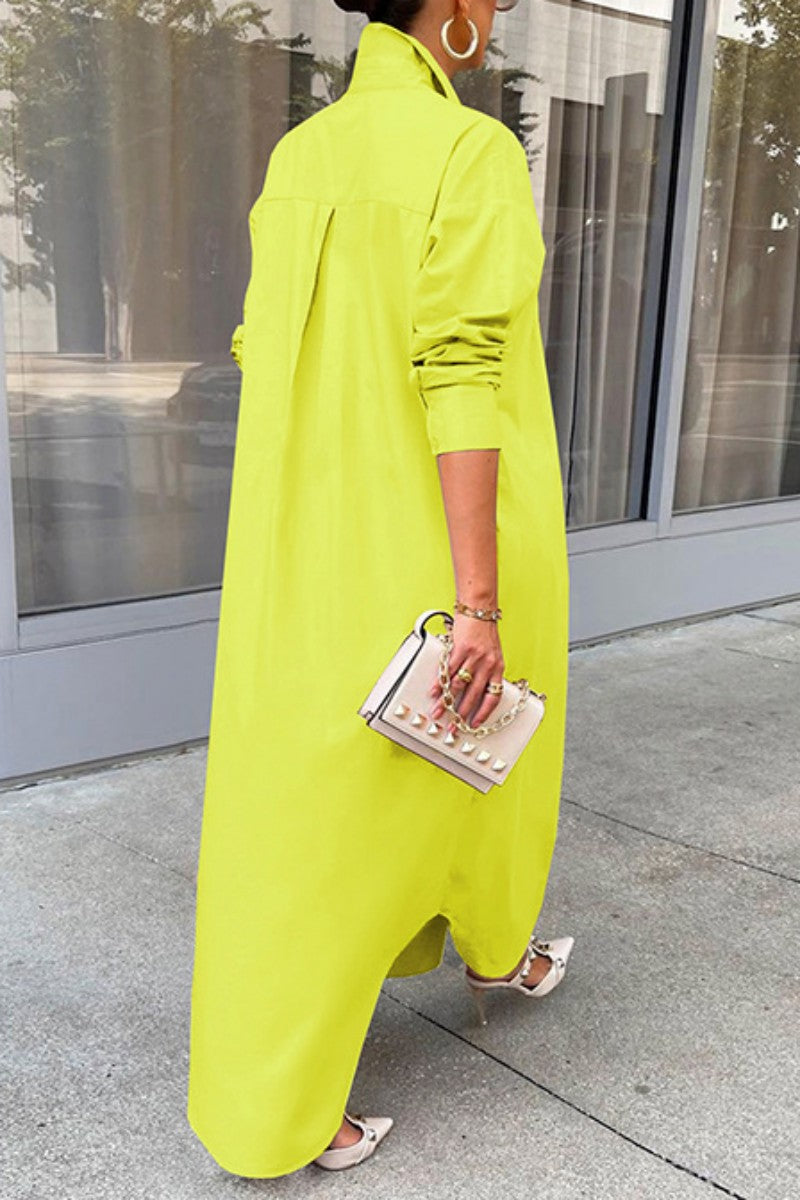 Sexy Chic Maxi Shirt Dress