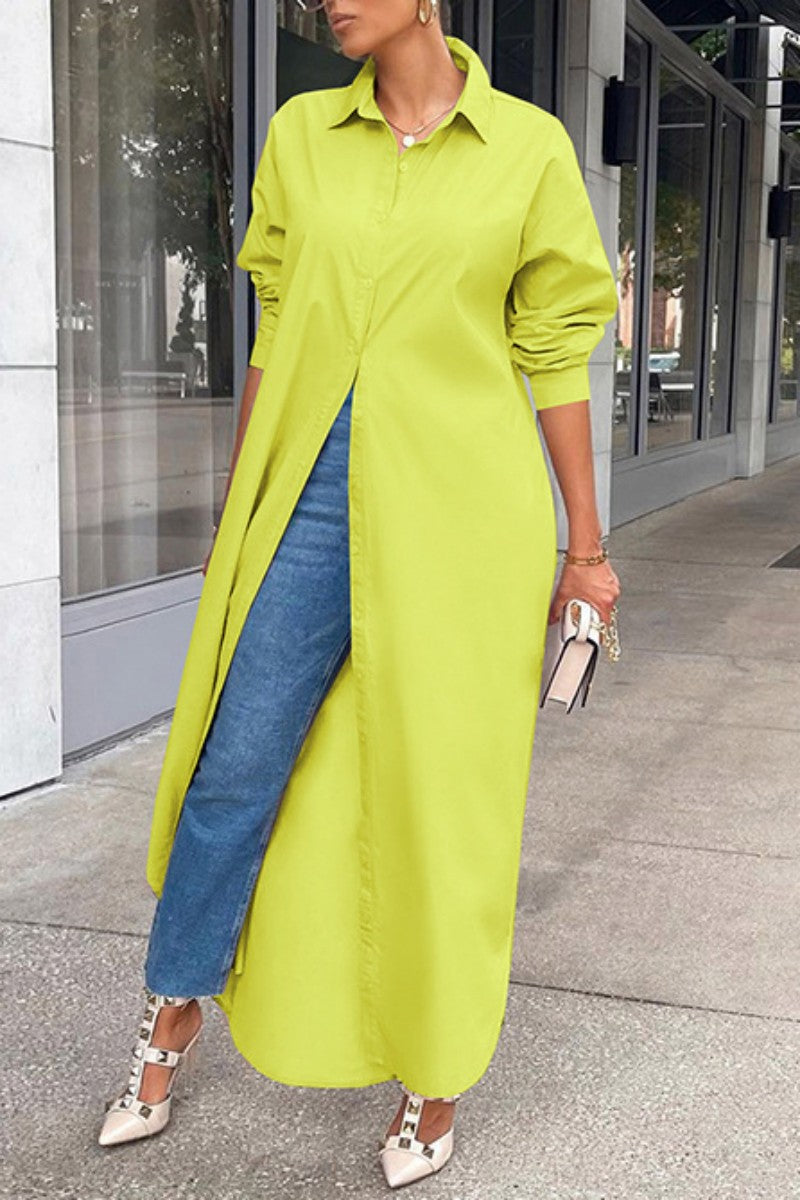 Sexy Chic Maxi Shirt Dress