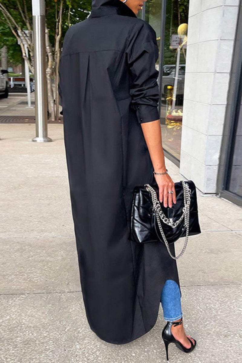 Sexy Chic Maxi Shirt Dress