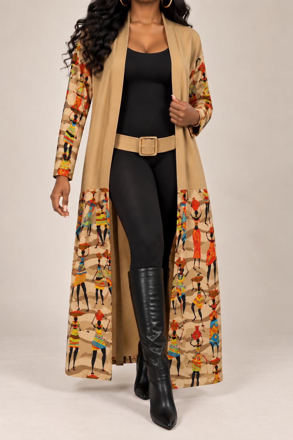 African Hustle Culture Maxi Cardigan