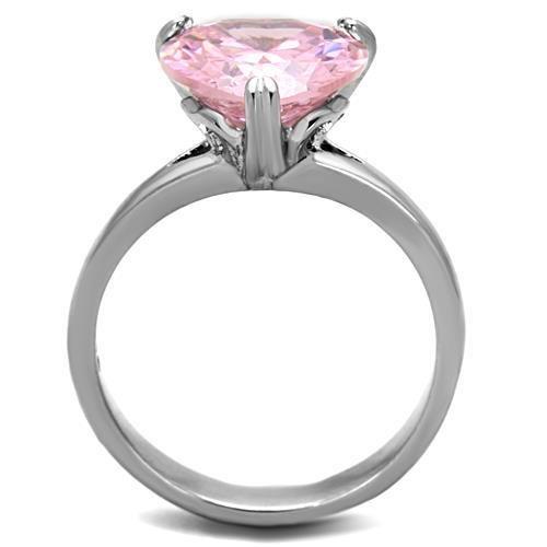 Pink Heart Stainless Steel Ring
