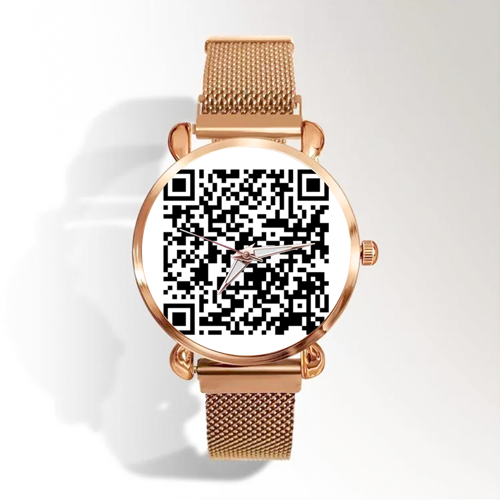 Custom QR Code Women’s Magnetic Buckle Watch (Patent Pending)