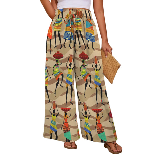 African Hustle Culture Wide Leg Pants