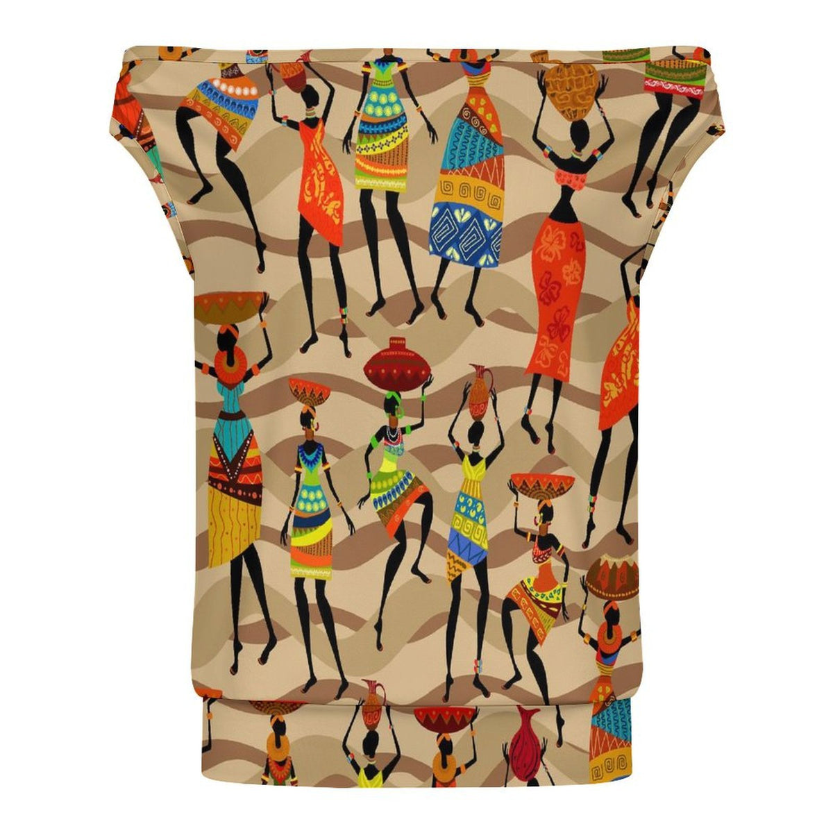 African Hustle Culture Off-the-Shoulder Top