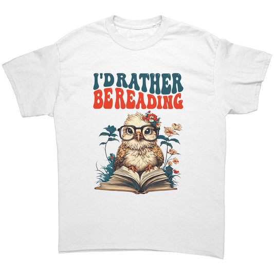I'd Rather Be Reading Cute Owl with Glasses Tee