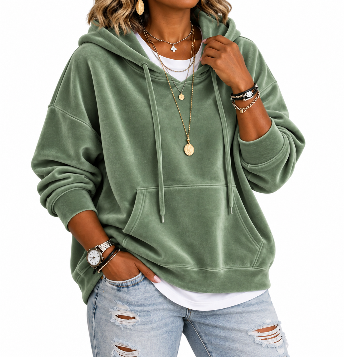 Velvet Pullover Hoodie