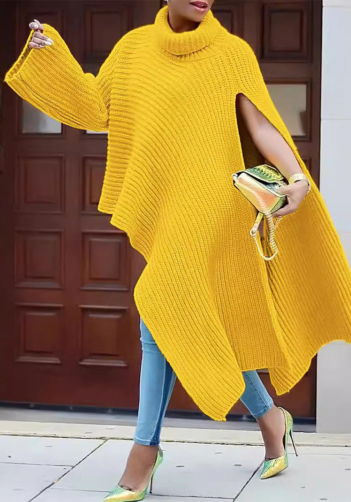 Asymmetrical Poncho Sweater