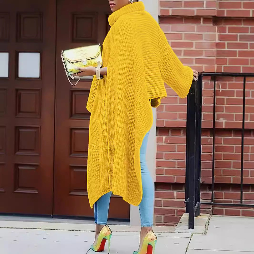 Asymmetrical Poncho Sweater