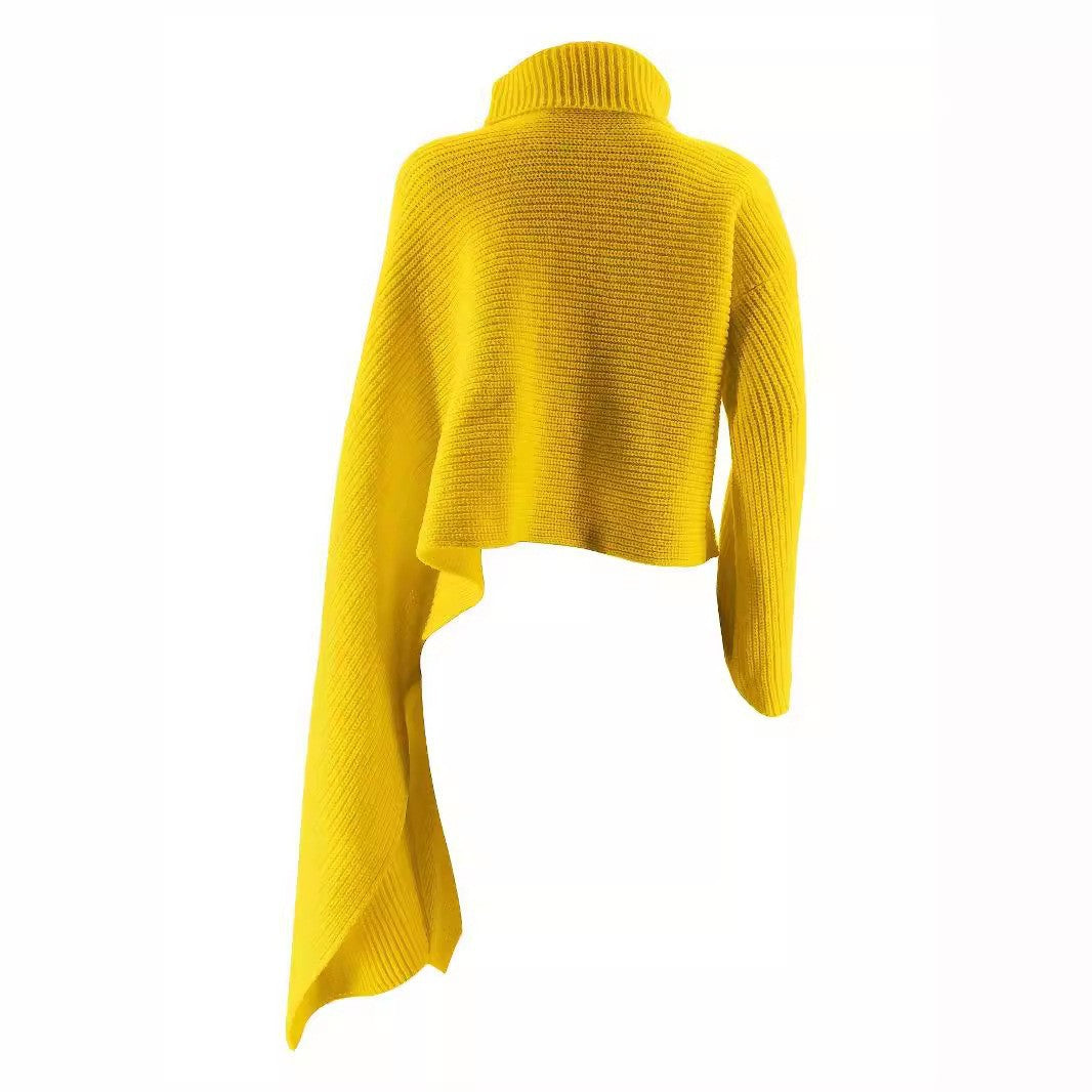 Asymmetrical Poncho Sweater