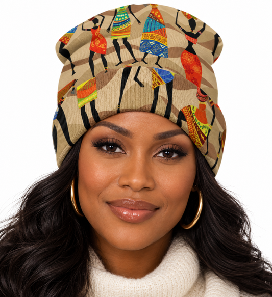 African Culture Knit Beanie