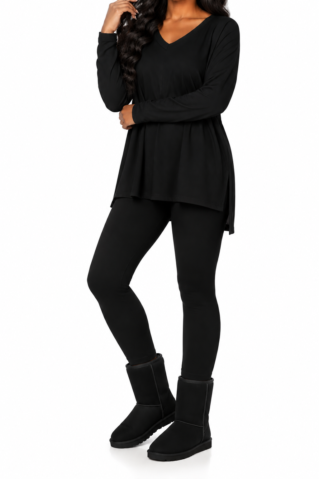 Being Me. Brushed Microfiber Hi-Low Legging Set